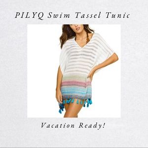 PILYQ - Adriana Tassel Tunic - Swim Cover up. Woman’s Size: XS/S